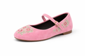 Pink Flamingo Embroidered Mary Jane Flats